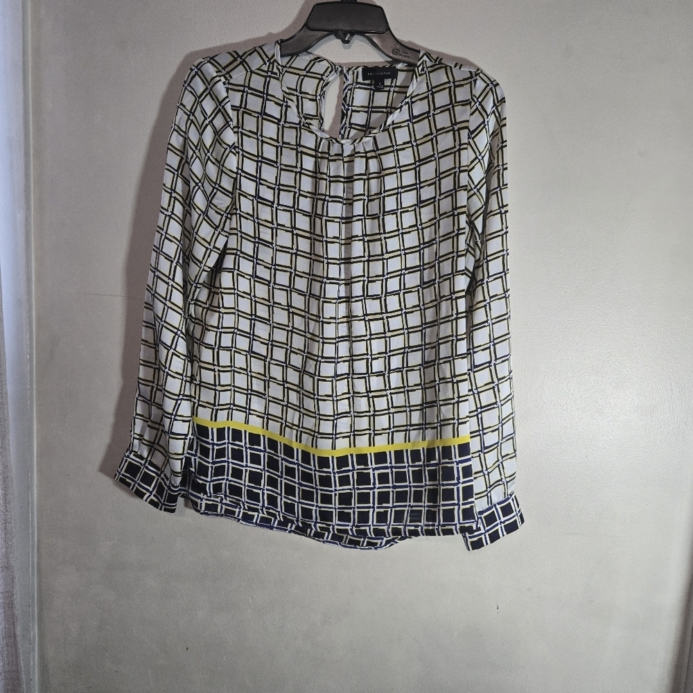 Checkered Women's Top - Black and White